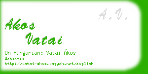 akos vatai business card