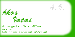 akos vatai business card